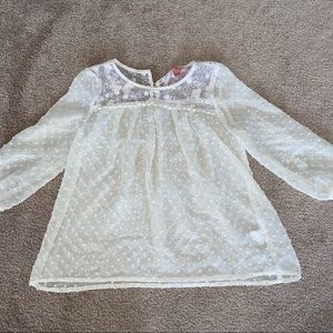 white textured blouse